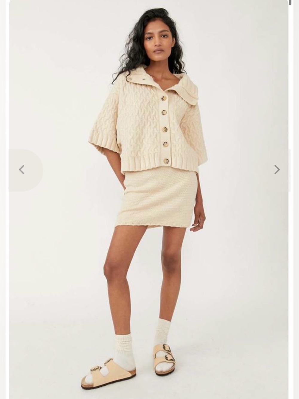 Free People Mae sweater set- Cream